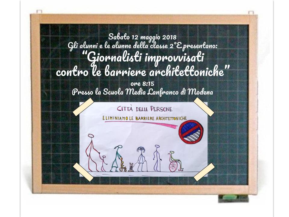 GIORNALISTI IMPROVVISATI CONTRO LE BARRIERE ARCHITETTONICHE
